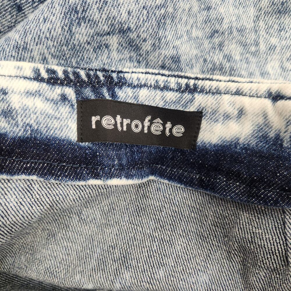 Retrofete Willa Skirt in Light Blue Acid Size Medium Button - Picture 6 of 10